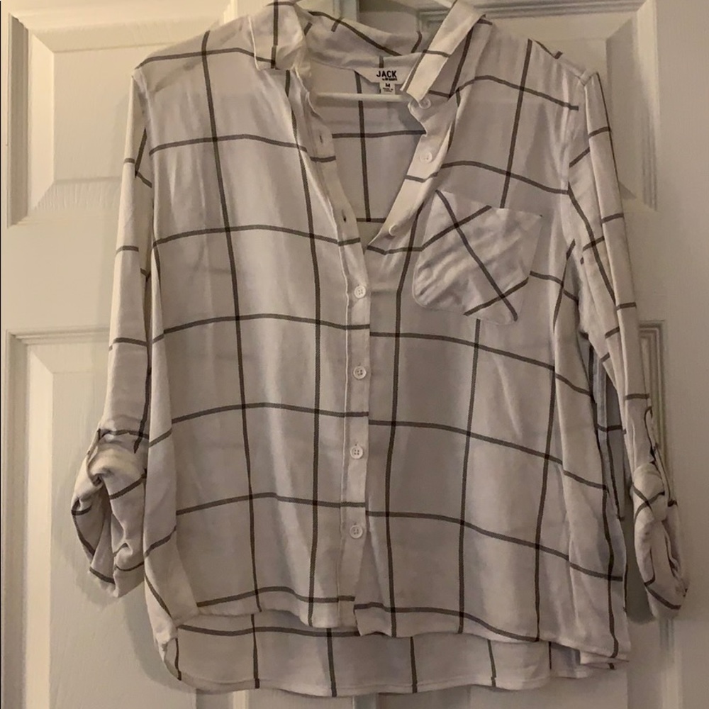 White and grey flannel